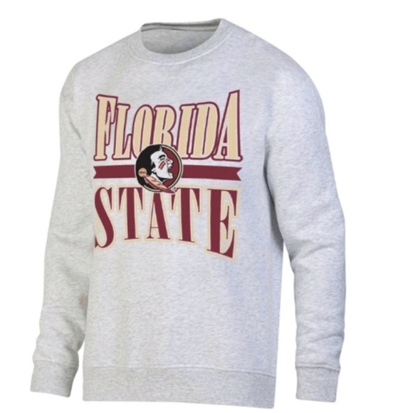 NCAA Florida State Seminoles Unisex Ash Gray Crewneck Sweatshirt NWT XL - Picture 1 of 9